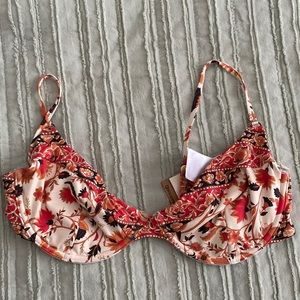 NWT Billabong Swept Away in Morgan Bikini Top L/12